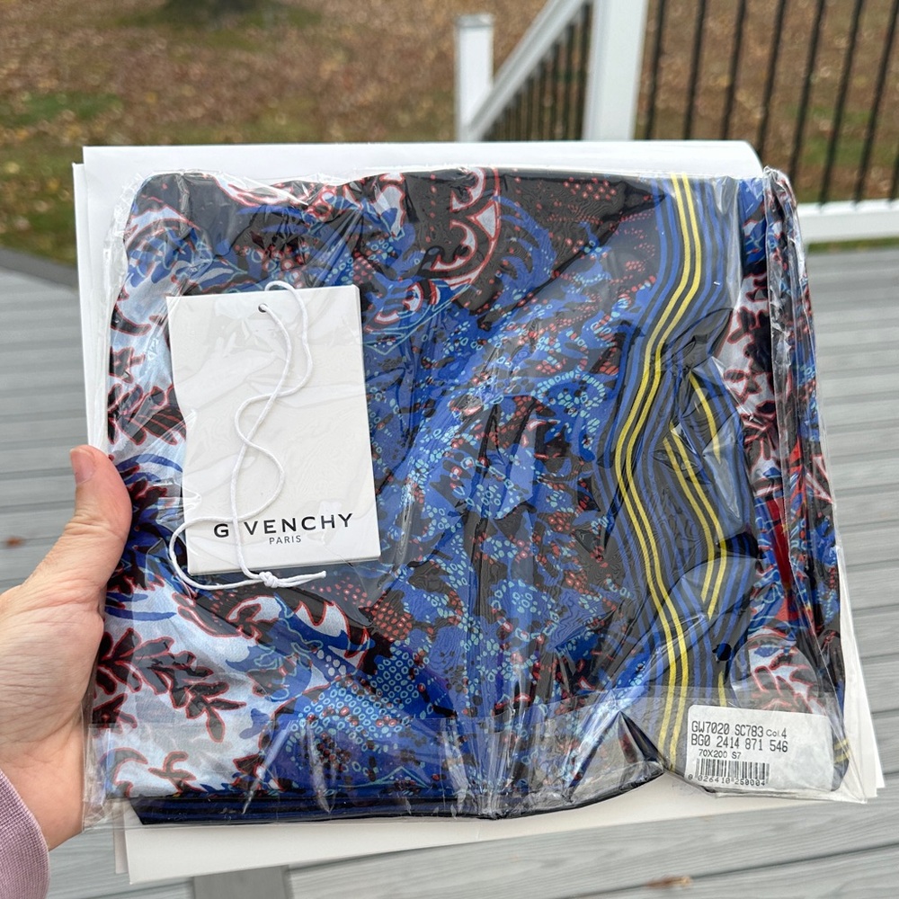 Givenchy Multicolor Star Silk Scarf